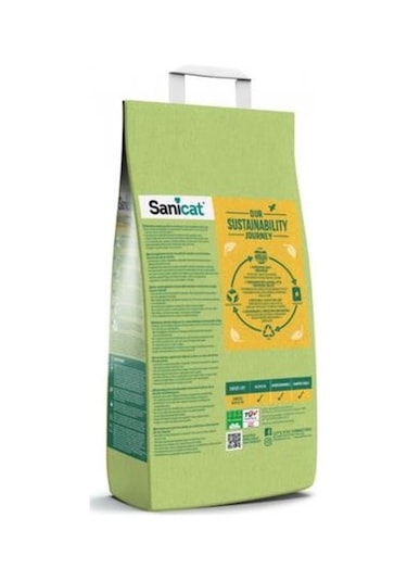 Sanicat Vegetal Clumping Litter Topaklaşan Organik Bentonit Kedi Kumu 10 L