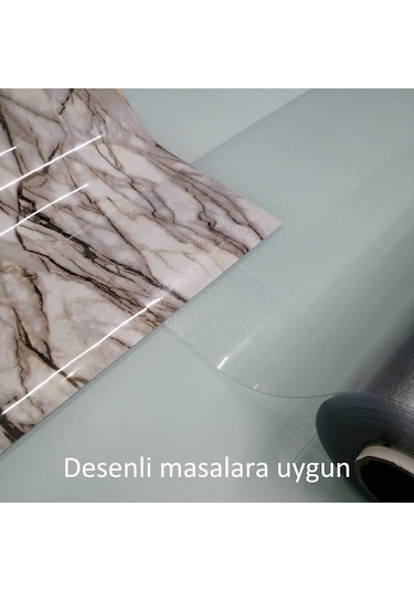 1,2 Mm Renksiz Buzlu Şeffaf Pvc Kalın Koruyucu Masa Örtüsü Cam / Lake / Mermerde Yapışma İzi Yapmaz