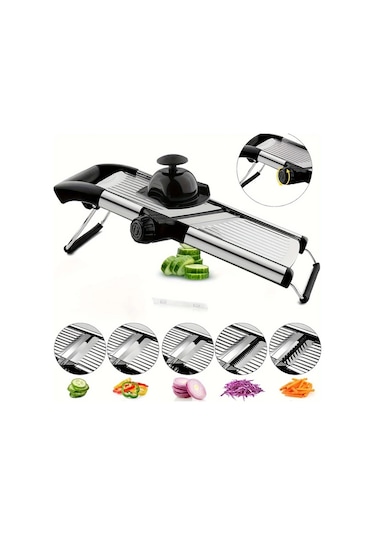 Xuweiwei Siyah Abs Ss Pp Ayarlanabilir Mandolin Dilimleyici Paslanmaz Celik Zahmetsiz Dilimleme Ve Dograma Aleti Siyah