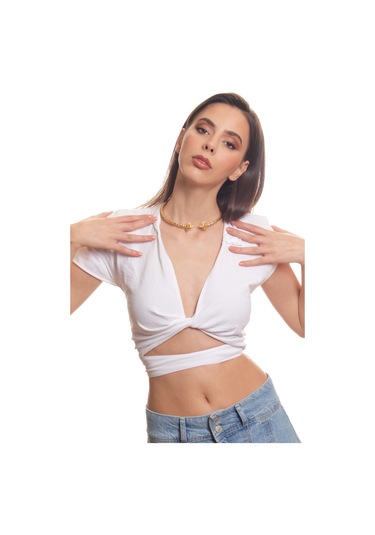 Labalaba Kadın Koçbaşı Uçlu Choker - Altın Altın