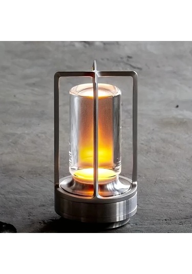 Willowhaven Silvery Led Masa Lambası Yatak Başı Göz Koruma Usb Şarj Kamp Aydınlatma Taşınabilir Füme