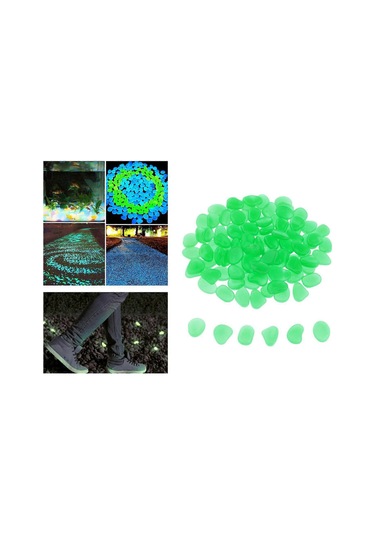 Karanlıkta Parlayan Bahçe Çakıl Taşları Yol Bahçe Dekoru Yeşil