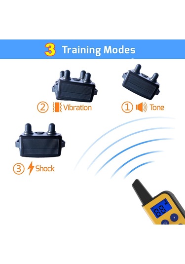 Geeroyoo Otomatik Ses Kontrollü Köpek Eğitim Kolyesi, Uzun Pil Ömrü Ve Şarj Edilebilir, Su Geçirmez, 1800ft Menzil, Siyah