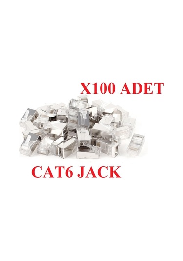 Alfais 4616 Cat6 Rj45 100 lü Jack Kablo Network Ucu Konnektör