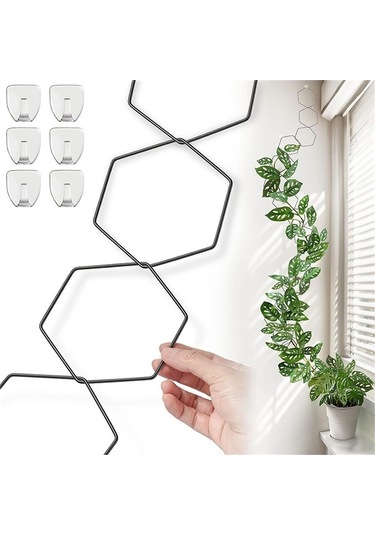 Ebitda 18 Adet Bitki Desteği Kafes, Tırmanma Dekorasyonu, Zincir Izgarası, Duvar Montajı