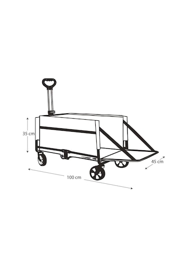 Freecamp Nest 250 Katlanır Wagon Araba Kap Arabası Siyah
