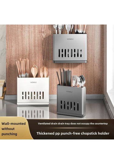 Youtek Duvar Tipi Çatal Kaşık Saklama Kutusu, Mutfak Gereçleri İçin Sulama Özellikli Organizer, Siyah Tek Bardak, Delme Yok Diğer