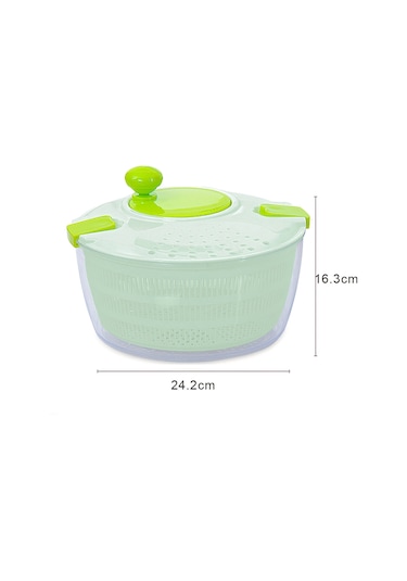 Geeroyoo Manuel Marul Kurutucu D650 - Büyük Kapasiteli Sebze Meyve Salata Süzgeci Beyaz