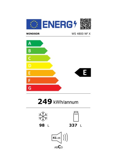 Windsor WS 4800 NF X 434 LT No-Frost Çift Kapılı Buzdolabı