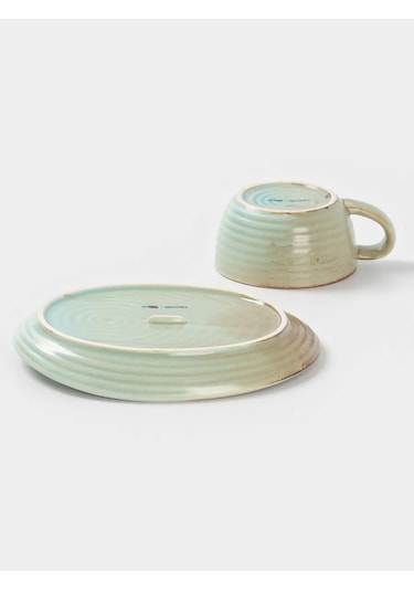 Sima-lend & Magistro Çay Ve Kahve Kupası 300 Ml "sand Ripples" Tabağıyla Birlikte 376606764 Gri