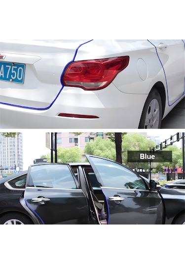 Renault Fluence Oto Araç Kapı Koruma Fitili 5 Metre Parlak Mavi Renk