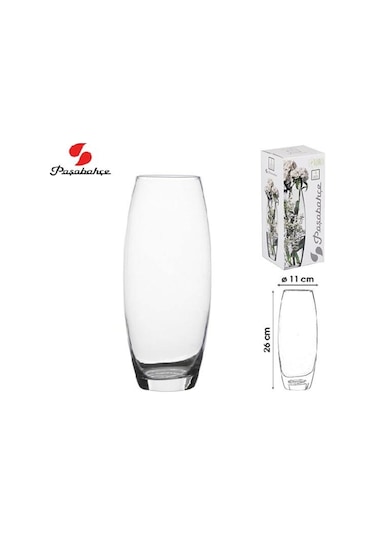 Paşabahçe Flora Cam Vazo 43966 Beyaz