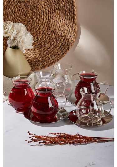 Keyf-i Ala 18 Parça 200 Ml Borosilikat Çay Seti
