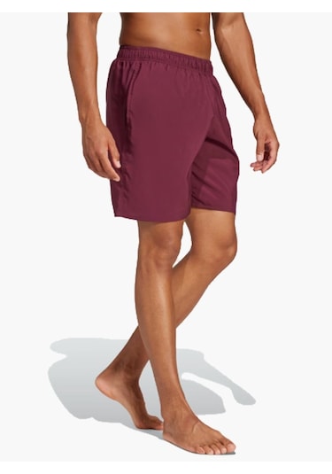 Adidas Sportswear Solid Clx Classic-length Swim Erkek Şort Bordo