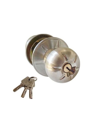 Besthome1 Paslanmaz Çelik Yuvarlak Topuzlu Kilit Seti - 3 Anahtarlı, Gizlilik İçin Yatak Odası, Banyo Kapılarına Uygun Diğer Diğer
