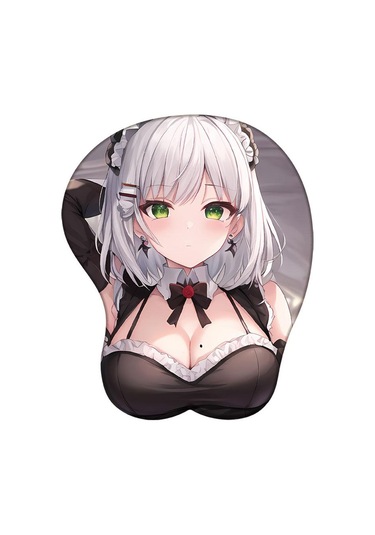Genshin Darbe 3d Silikon Mousepad Raiden Shogun Yae Miko Kokomi Bilek Desteği Mouse Pad Anime Oyunu Seksi Bilek Dinlenme Fare Mat Beyaz & Siyah