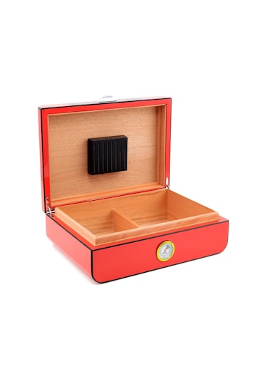 Racing Edition Kardon Dizayn Humidor Puro Kutusu Kırmızı 40's