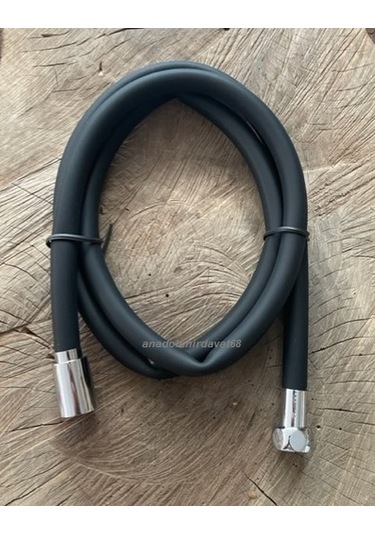 Dmr Siyah Renk Silikonlu Duş Hortumu Şohben Hortumu Esnek 1 Kalite Siyah