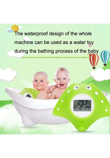 Sones Mty-818 Karikatür Şeytan Balığı Çocuk Elektronik Su Termometresi Yeşil