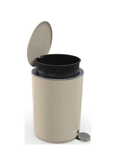 Primanova Lenox Pedallı Çöp Kovası 5Litre Bej. Bej