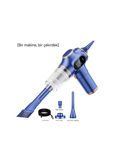 Mini Akülü Elektrikli Süpürge Dijital Ekran Tek Çekirdekli Mavi 0