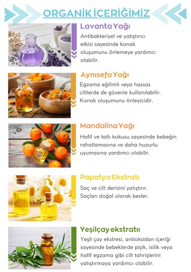 Yenidoğan Bebek Köpük Şampuanı Saç Ve Vücut İçin Organik Ve Doğal