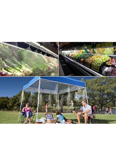 Xiyyadms "dayanıklı Bahçe Sisleme Sistemi - 6 Nozüllü Pe Hortum Seti 6-18m Seçenekli "