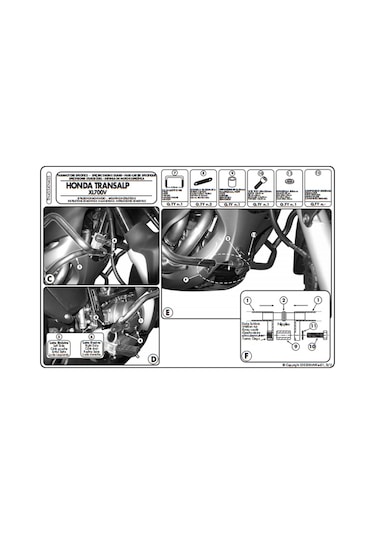 Kappa Kn455 Honda Xl 700V Transalp 08-13 Koruma Demiri