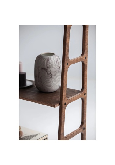 Woodesk Sombra, Ahşap Kitaplık Ve Raf Ünitesi, 190x75, Ceviz Renk