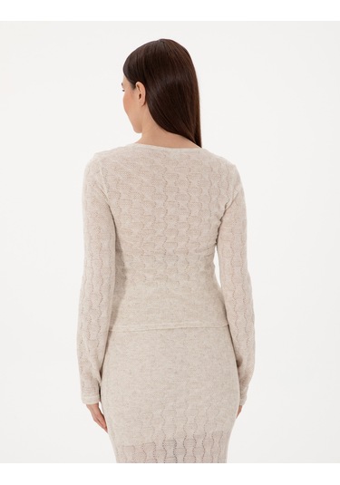 Pierre Cardin Kadın Krem Hırka Örme 50301371-vr071 Krem