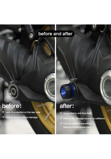 Dashanshop Bmw R1300gs Adv Siyah Tekerlek Koruyucu Arka Aks Çarpışma Kapağı