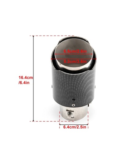 Boatshop1 Mavi Karbon Fiber Egzoz Ucu Kirmizi Mavi Led Isikli Paslanmaz Celik Egzoz Boru Modifikasyon