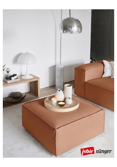 Mode Soft Puf 33 Numara Tarçın Keten Kumaş Dairenize Teslim