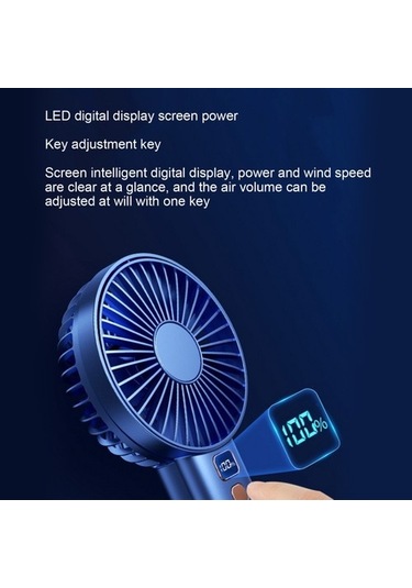 Mini Fan Taşınabilir Büyük Kapasiteli El Usb Şarj Edilebilir Yeşil L7ew1s Yeşil