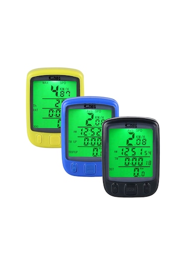 Konesam Bisiklet Hızı Ve Mesafe Ölçer, Lcd Ekranlı Gece Işığı, Sd-563a Kablolu Siyah, Çok Fonksiyonlu Bisiklet Bilgisayarı Siyah