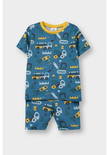 Defacto Erkek Bebek 4lü Pijama Takımı Araç Baskılı Kısa Kollu Penye Üst Şort E1192a525hsbe440 Mavi Defacto Erkek Bebek 4lü Pijama Takımı Araç Baskılı Kısa Kollu Penye Üst Şort E1192a525hsbe440 Mavi