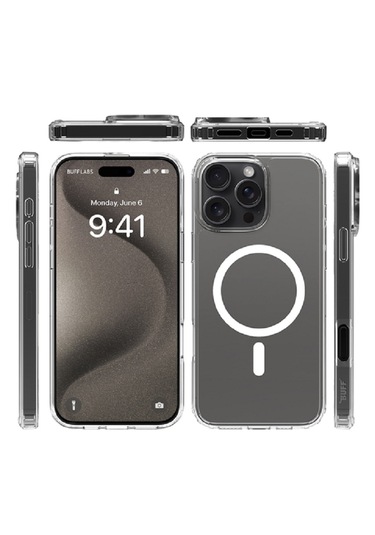 Apple İphone 16 Pro Max Kılıf Magsafe Wireless Kablosuz Şarj Destekli Şeffaf Darbe Emici Kapak Şeffaf Apple İphone 16 Pro Max Kılıf Magsafe Wireless Kablosuz Şarj Destekli Şeffaf Darbe Emici Kapak Şeffaf