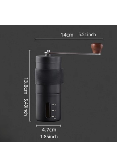 Honeybeeshop Beyaz Taşınabilir Paslanmaz Çelik Manuel Kahve Öğütücü Ahşap Saplı Seyahat Değirmeni