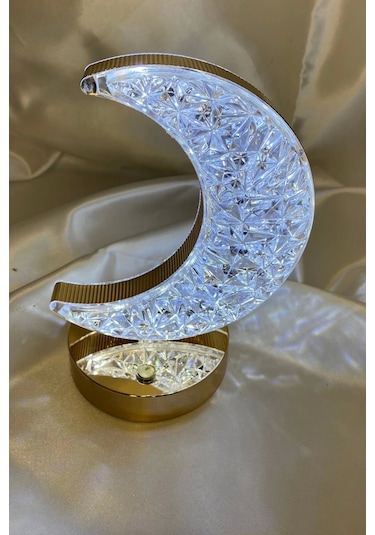 Masa Gece Lambası Led 3 Renk Büyük Boy Hilal Ay