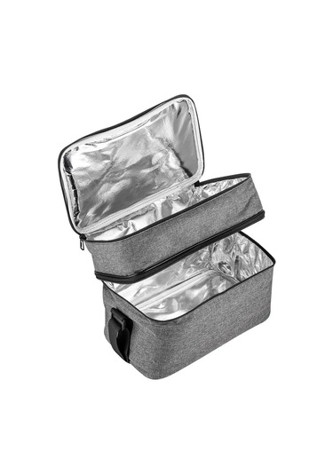 Ns Reliable Kamp Piknik Termal Soğutucu Yalıtımlı Buzluk Termos Çanta 2 Li Set - 960 Gri