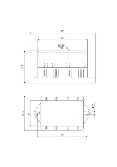 Standart Bıçak Sigorta Yuvası Kutusu Kapaklı 4 Sigortalık