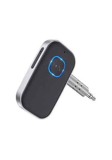 Novahub Bluetooth 5.0 Alıcı & Aux Adaptör: Araba & Ev Gürültü Önleyici Müzik Alıcısı, 16 Saat Pil, Kulaklık Uyumlu, Siyah/gümüş