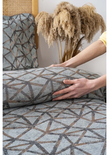 Eliz Yeşil Çift Kişilik Yatak Örtüsü Takımı 4 Parça Uyku & Çeyiz Seti Gri