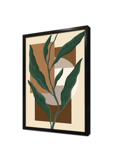 Geometrik Desenler Ve Bitki Çerçeveli Mdf Tablo-173900