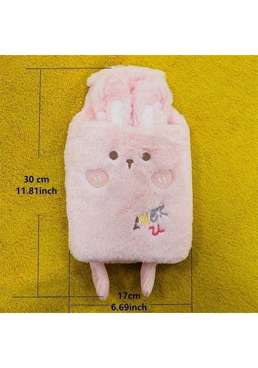 Elmpaly Pembe Ayakcık 33.81 Onz Pvc Astarlı Isıtmalı Su Isıtıcı Sevimli Tüylü Hayvan Tasarımı Çıkarılabilir Ayaklar Taşınabilir Menstruasyon Isıtma Torbası Antrasit