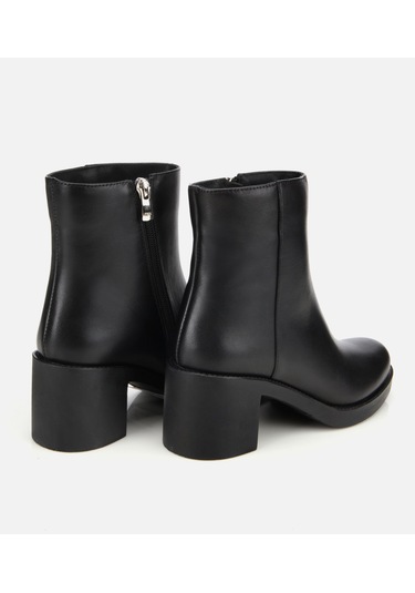 Hotiç Kadın Deri Siyah Kalın Tabanlı Bilekte Topuklu Bot 01boh313430a100 01boh313430a100 Siyah