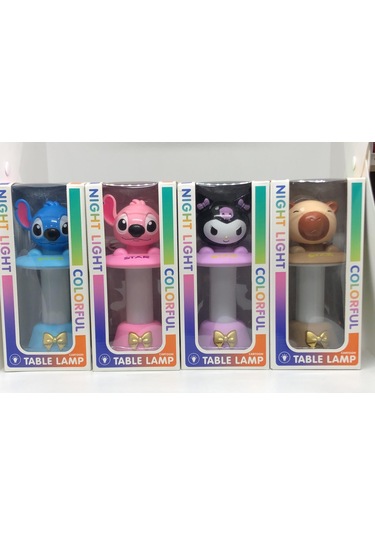 Angel Karakterli Rgb Işıklı Yaylı Masa Lambası - 18 Cm Renkli