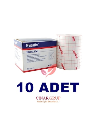 Hypafix Hipoalerjenik Şerit Flaster Sargı Tutucu Bant 10 CM x 10 M 10 Adet