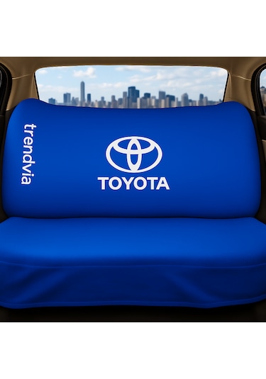 Toyota Uyumlu Ön Arka Koltuk Kılıfı Penye Servis Tipi Oto Koltuk Koruma Seti Mavi