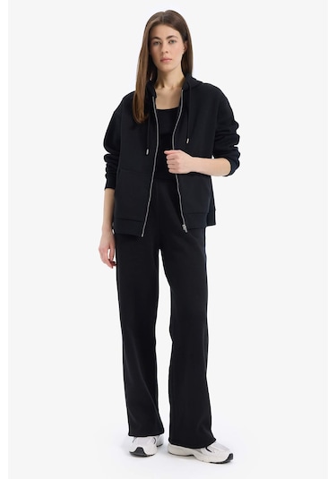 DeFacto Straight Fit Kalın Eşofman Altı Beli Lastikli Cepli Yüksek Bel Basic Düz B8571AX24WNBK81 DeFacto Straight Fit Kalın Eşofman Altı Beli Lastikli Cepli Yüksek Bel Basic Düz B8571AX24WNBK81